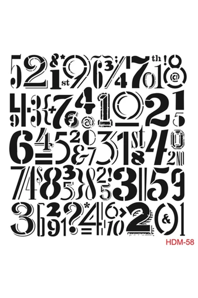 Hdm58 Home Dekor Midi Stencil (25x25) ürün görseli 1
