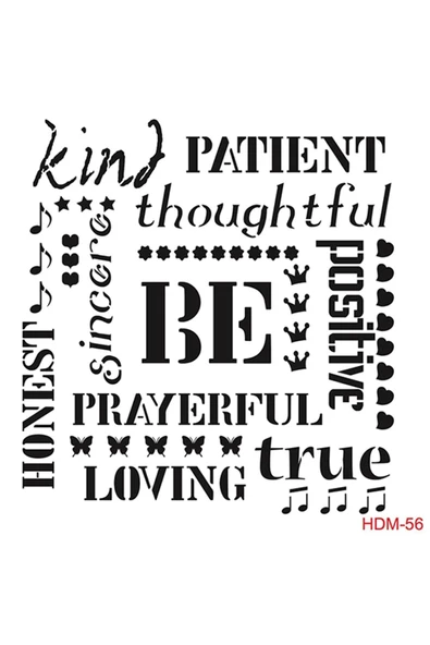 Hdm56 Home Dekor Midi Stencil (25x25) ürün görseli 1