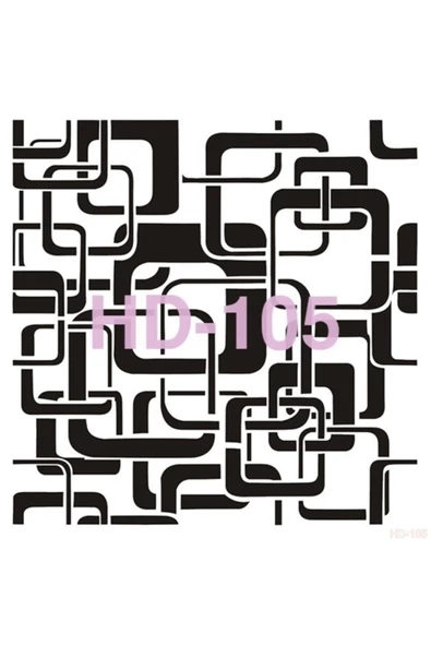 Hd105 Home Dekor Stencil 45x45 ürün görseli 1