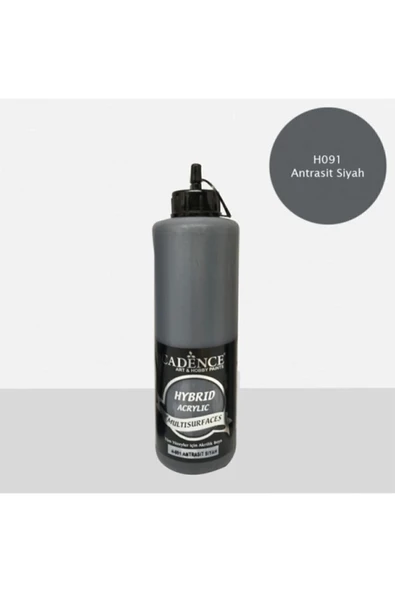 Hybrid Multisurface Akrilik Boya 500 Ml. H-091 Antrasit Siyah ürün görseli 1