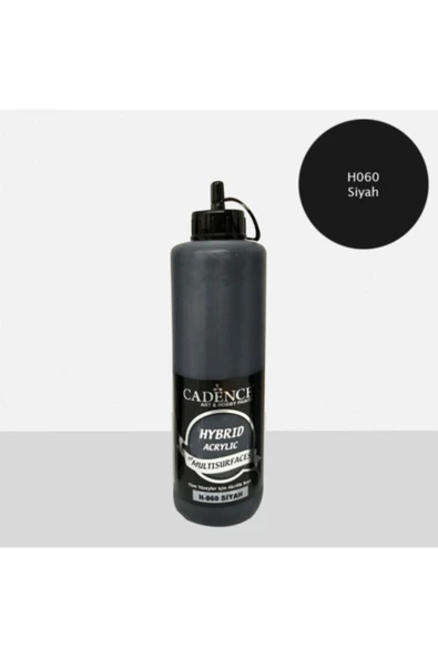 Hybrid Multisurface Akrilik Boya 500 Ml. H-060 Siyah ürün görseli 1