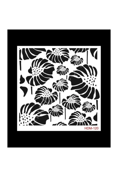 Yaprak Stencil Hdm120 Home Dekor Stencil 25x25 ürün görseli 1