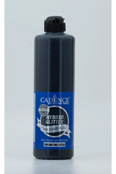 Hybrid Multisurface Simli Akrilik Boya 500ml - Hsg-060 Siyah ürün görseli 1