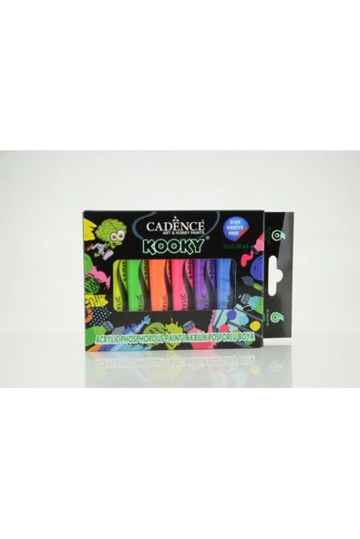 Kooky Fosforlu Akrilik 6'lı Set 15 ml ürün görseli 1