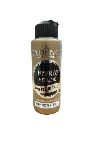 Hm-813 Koyu Altın Hybrid Metalik Akrilik Boya 120 Ml ürün görseli 1