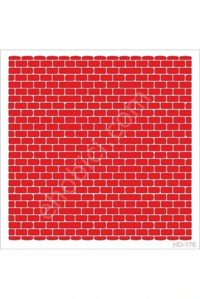 Hd175 Taş Duvar Stencil 45x45 ürün görseli 1