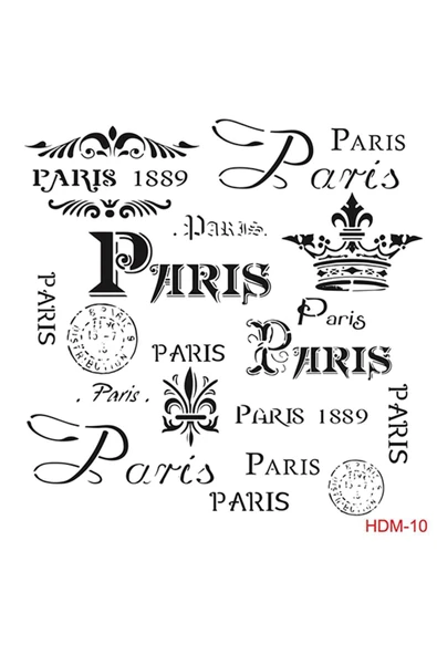 Hdm10 Home Dekor Midi Stencil (25x25) ürün görseli 1