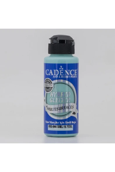 Simli Gümüş Nil Yeşili Hybrid Glitter Multisurface Akrilik Boya Hsg-044 Nil Yeşili 120ml ürün görseli 1