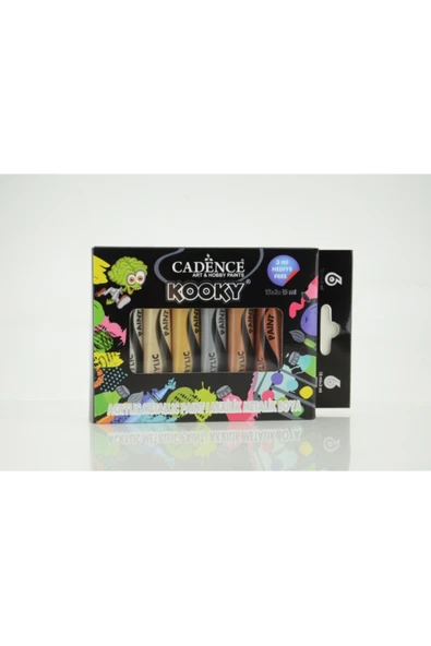 Kooky Metalik Akrilik 6'lı Set 15ml ürün görseli 1