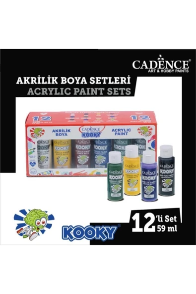 Kooky Akrilik Boya 59ml 12 Li Set2 ürün görseli 1
