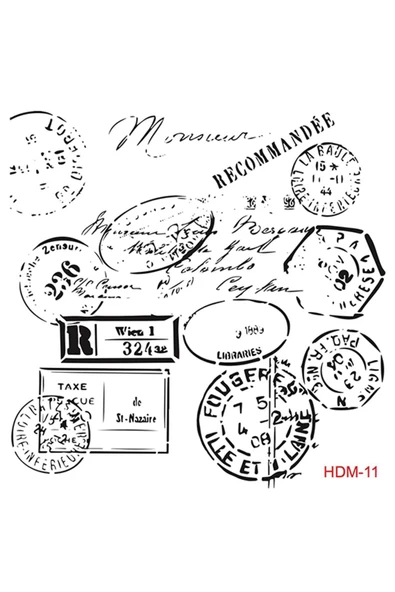 Hdm11 Home Dekor Midi Stencil (25x25) ürün görseli 1