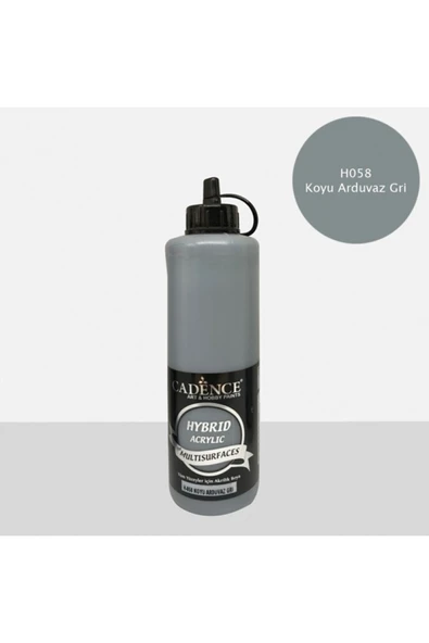 Hibrit Multisurface Akrilik Boya 500 Ml H058 Koyu Ard. Gri ürün görseli 1