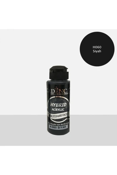 Hibrit Multisurface Akrilik Boya 120 Ml H060 Siyah ürün görseli 1