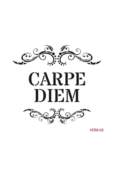 Carpe Diem Stencil (şablon) 25x25 Cm ürün görseli 1