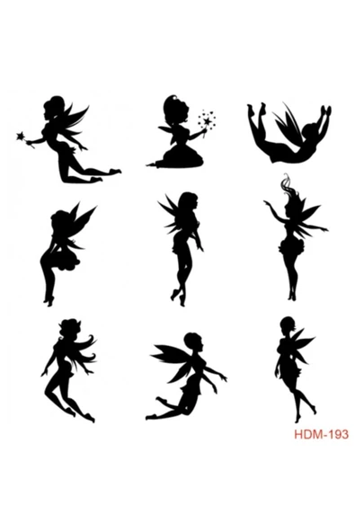 Peri Temalı Stencil (şablon) 25x25 Cm ürün görseli 1