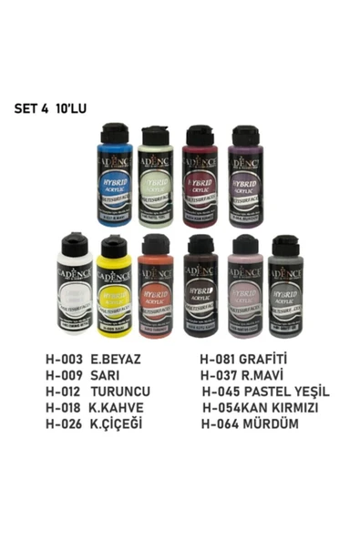 Boya Hybrid Multisurface 120ml 10'lu Set(4) ürün görseli 1