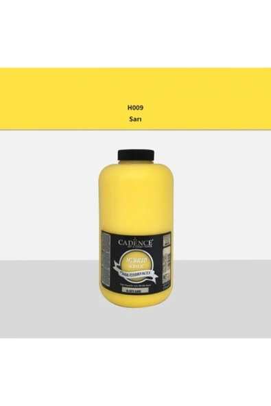 H-009 Hybrid Akrilik Multisurfaces Sarı H-009 2000 ml Craft Hobi ürün görseli 1