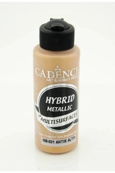 Hm-801 Metalik Antik Altın Renginde Akrilik Boya 120 ml ürün görseli 1