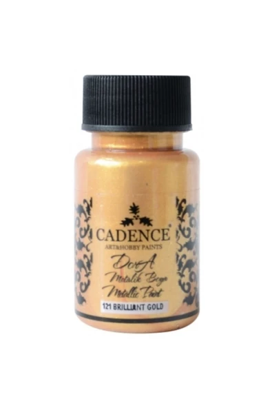 121 Brilliant Gold Dora Metalik Boya 50ml(cc) ürün görseli 1