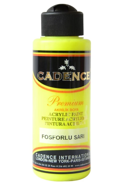 Premium Fosforlu Sarı Akrilik Boya 120 ml ürün görseli 1