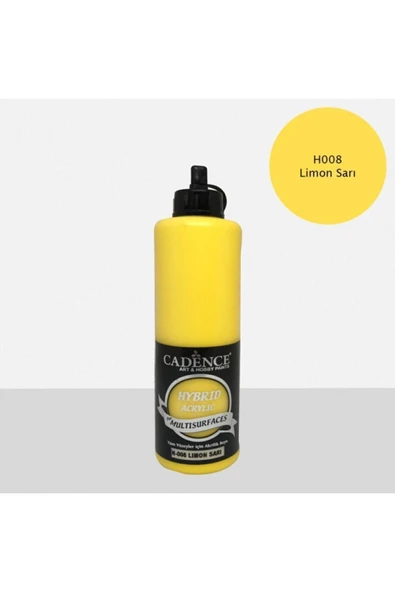 Hibrit Multisurface Akrilik Boya 500 Ml H008 Limon Sarı ürün görseli 1