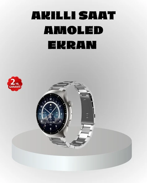 NFC Destekli Akıllı Saat – Kablosuz Şarj & Sesli Arama Özelliği ürün görseli 1