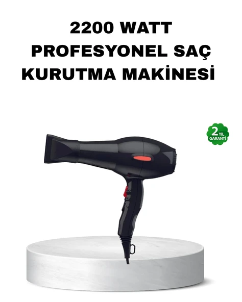 Profesyonel Saç Kurutma Makinesi – AC Motor, Soğuk Üfleme, 2 Hız Kademesi ürün görseli 1
