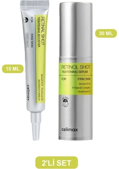 Celimax Set Retinal Shot Tightening Booster 15 ml / Retinol Shot Tightening Serum 30ml ürün görseli 1
