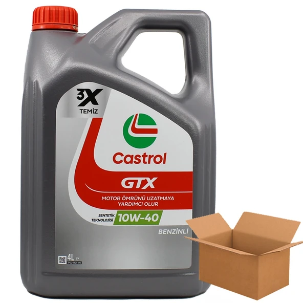 Castrol GTX 10W-40 Sentetik Motor Yağı 4 X 4 Litre (1 Koli) ürün görseli 1