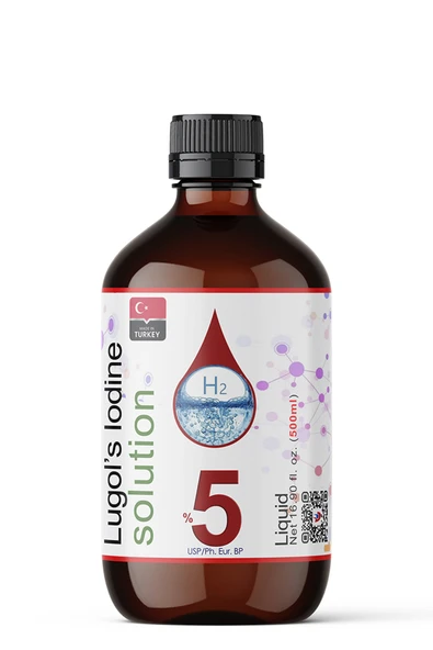 Lugol Çözeltisi %5 - 500 Ml - Cam Şişe ürün görseli 1