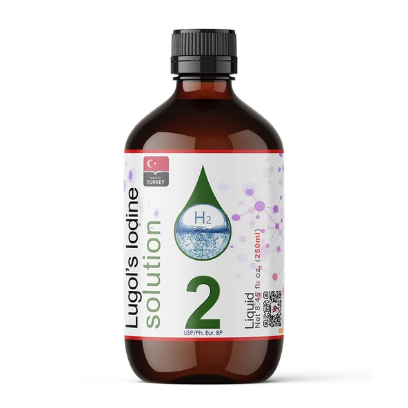 Lugol Çözeltisi %2 - Cam Şişe- 250 mL (Lügol,İyot Damla) ürün görseli 1