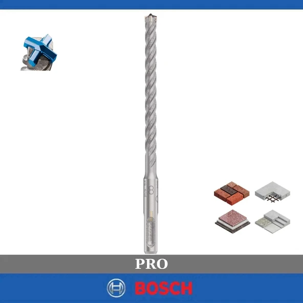 Bosch Pro SDS-Plus-5X K-Delici Ucu 8*160 mm 1´li  2.608.706.891 ürün görseli 1