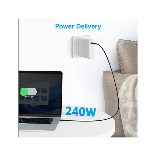 PTTAVM: Thunderbolt 5 Type-C Kablo – 240W Hızlı Şarj, 120Gbps Veri