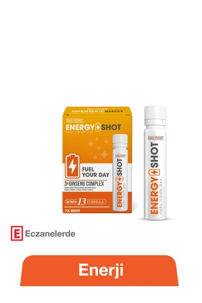Hangover Shot Energyshot Anında Enerji Desteği, 3 Ginseng Comlex, Guarana, Energy Shot 7'li ürün görseli 1