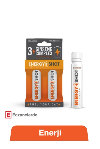 Hangover Shot Energyshot Anında Enerji Desteği, 3 Ginseng Comlex, Guarana, Energy Shot 2'li ürün görseli 1