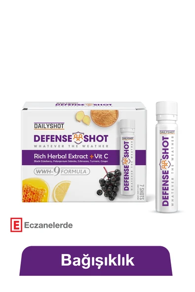 hangover Shot Defense Shot Soğuk Algınlığına Karşı Bitkisel Gıda Takviyesi, Defense Shot 7'li ürün görseli 1