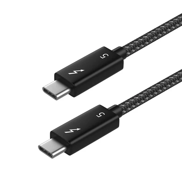 Thunderbolt 5 Type-C Kablo – 240W Hızlı Şarj, 120Gbps Veri, 16K/8K Görüntü Desteği İntel Sertifikalı zr1017 ürün görseli 1