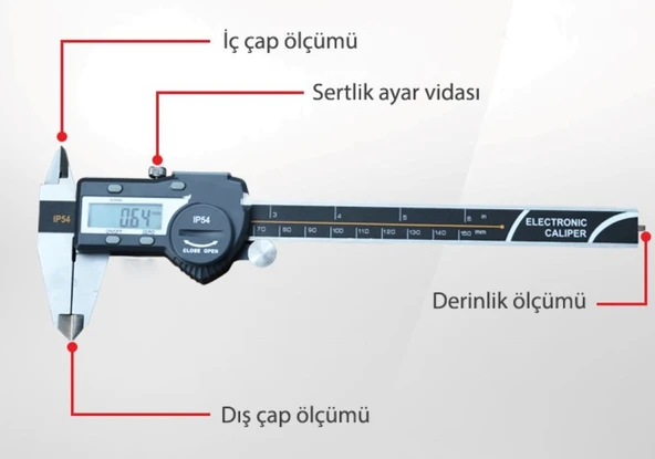 Loyka 5110-300 Dijital Kumpas 0-300mm ürün görseli 1
