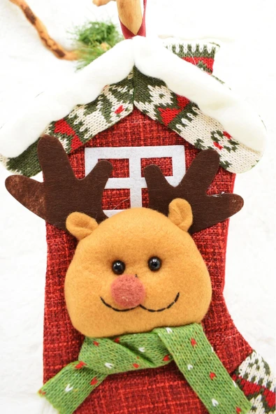 Lüx Noel Çorap Yılbaşı Süsü 25*15cm - Resim 3