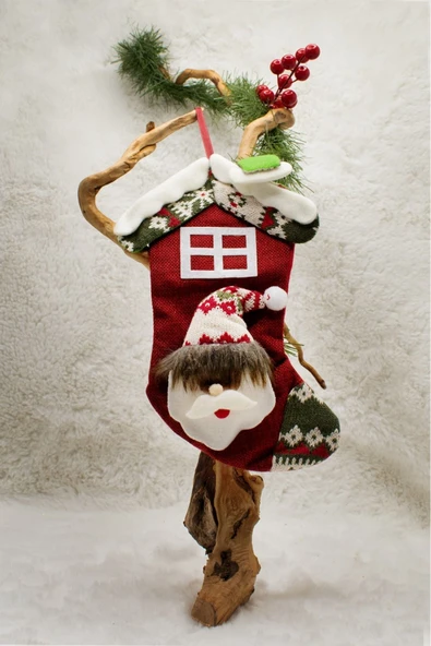 Lüx Noel Çorap Yılbaşı Süsü 25*15cm - Resim 6