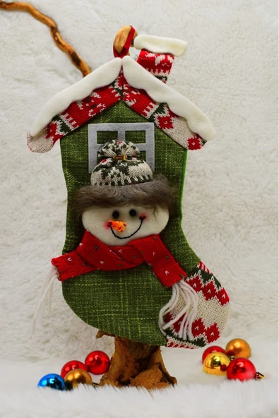 Lüx Noel Çorap Yılbaşı Süsü 25*15cm - Resim 5