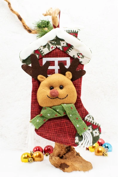 Lüx Noel Çorap Yılbaşı Süsü 25*15cm ürün görseli 1