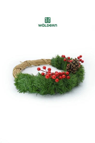 Yılbaşı Kahverengi Kapı Süsü 30*35cm - Resim 3