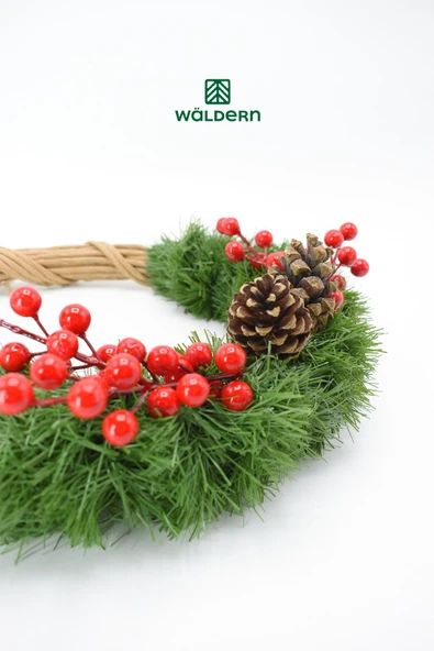 Yılbaşı Kahverengi Kapı Süsü 30*35cm - Resim 4