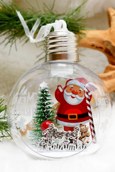 Yılbaşı Ağaç Santa Claus Işıklı Ampul Süs ürün görseli 1