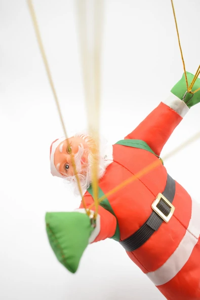 Premium Parşütlü Noel Baba Yılbaşı Süs 68 cm - Resim 5
