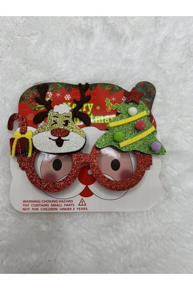 Yılbaşı Temalı Noel Parti Gözlük - Resim 5