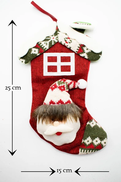 Lüx Noel Çorap Yılbaşı Süsü 25*15cm - Resim 2