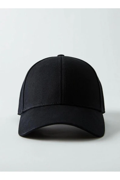 Düz Siyah Şapka Sportif Cap - Resim 6