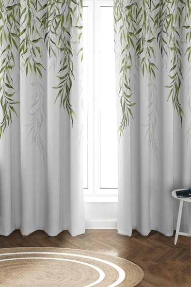 Parlak Saten Mikro Kumaş Çift Kanat Fon Perde Takımı PRD0021 RENKLİ 140 X 270 ürün görseli 1